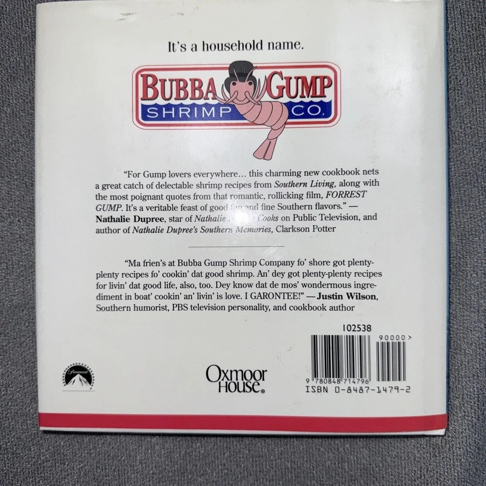 Bubba Gump Shrimp Co Cookbook 1994 Forrest Gump Recipes Hardcover